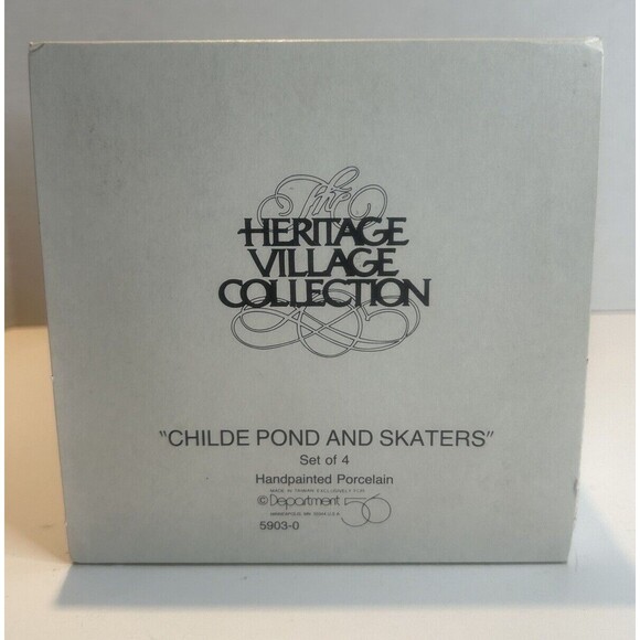 Department 56. Heritage Village Collection. Childe Pond And Skaters. 1988 - Picture 2 of 10